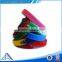 2016 silk print silicone wristband/embossed silicone bracelet