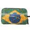 Portable travel bag with Brazil flag printing