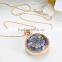 2016 trending perfume bottle necklace pendant dried flower necklace