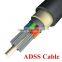 ADSS All-Dielectric kevlar yarn armored aerial long span ADSS fiber optic cable