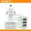 High quality 5.1A 3 port usb cell phone car charger dc 12v-24v input car charger for iphone car charger