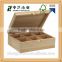 china factory FSC&BSCI display wooden tea bag box with compartments