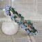 wedding floral fabric hair wreath with fabric flower accessory