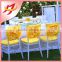 Factory wedding half back satin flower fancy chair cover wholesale