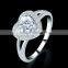 Romanic bridal heart shape cubic zirconia ring 18k gold plated jewelry size#6,7,8