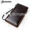 leather bags men clutch business wallet hand bag zipper