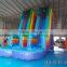 2016 new design high inflatable water slide double lane wet slide