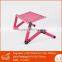 Portable Folding laptop table for computer with cooling holes and mouse pad