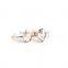 High Grade Drop Shape One Transparent Single Stone Crystal Ring