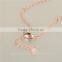 Gold Plated Long Chain Latest Design Heart Beads Fashion Necklace
