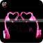Factory Wholesale Red Heart-Shaped Plastic Led Party Sunglasses