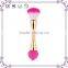 Double-end for powder brush single makeup sponge brush