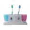 Kids Toothbrush Holder Set Toothpaste Dispenser with 2 Tooth Mugs, Stand Toothbrush Holder Automatic Toothpaste Squeezer