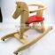 2016 OEM solid wood rocking horse baby ride on toys