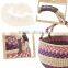 Colorful seagrass bolga basket