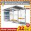 outdoor furniture galvanized steel bus stop design with different option
