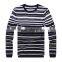 black/white high quality three dimension effect cotton knitwear with stripe