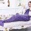 high quality knitted mermaid tail blanket crocheted mermaid fish tail blanket with scales