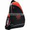 Sling Shot Sling Backpack - has main zippered compartment with side mesh water bottle pocket and comes with your logo.