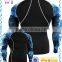 Mens long sleeve tee shirt black under compression winter cycling wear