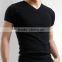100% combed cotton slim fit black t-shirt for men