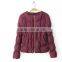 Custom Short bread soft down feather padded crack hem woman clothes loose women winter coats
