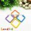 50mm EN71 Standard Square Shape Baby Toy Plastic Teething Ring