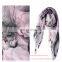 2016 Spring New Begonia Printed Voile Scarves With Sunblock