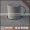 Sublimation enamel cups,silver color rim,with coating and mental top
