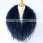 Large genuine raccoon fur collar dyeing fluffy fur shawl collar wholesale