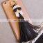New Arrival High Quality Micro PU Leather Tassel Keychain Monster Key Chain Car Key Ring Women Bag Accessories