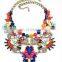 Luxury Evenning Dress Exaggerated Bohemia Colorful Flower Necklaces&Pendants