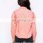 2017 Latest Pink Color With Pockets Long Sleeve Women 100% Cotton New Style Casual Shirt
