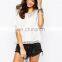 2015 Latest Arrival Summer New Trendy Women Crochet V Front V Back Shell Fashion WomenTop