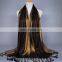 Wholesale cotton muslin hijab gold silk with tassel shawl scarf