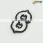 Dollars shape black and white thread embroidery patches for men's clothes