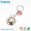 Coin shape spinning souvenir gift coin holder keychain