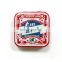 Red square earphone tin box