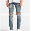 DiZNEW 2019 european style latest design ripped denim men jeans pant