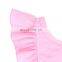 2019 New Arrival Boutique Pure Pink designer back Flutter Sleeve baby romper Wholesale Price baby jumpsuit
