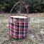 Easter Bucket Personalized Kids Plaid Easter Basket Buffalo Plaid Handmade Reversible Fabric Storage Basket