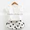 Girls boutique clothing spring 2016 round neck polka dot fancy outfits                        
                                                                                Supplier's Choice