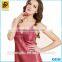 Cheap Satin Silk Fuchsia Sexy Women Nightgown /Spaghetti Strap Stain Women Robe