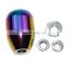 BLUE 6 SPEED Chrome Titanium Color SHIFT GEAR KNOBS for Universal