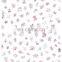 JOYFUL 517-526 flower classic mesh striped 3d adhesive nail stickers black and white color decals