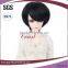BJD short black doll wigs with bang