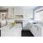 Modern u shaped layout design custom industrial shaker blue pantry storage wood kitchen cabinet