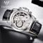 CADISEN 9016G Mens chronograph fashion leather steel strap quartz watches date day designer classic luxury watch