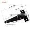 Black Wrought Hardware Iron Rustproof T-Strap Light Duty Shed Hinge Gate Strap Hinge Door Barn Gates Hinges