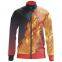Custom Sublimation Jacket of Fire Pattern with Black Zipper